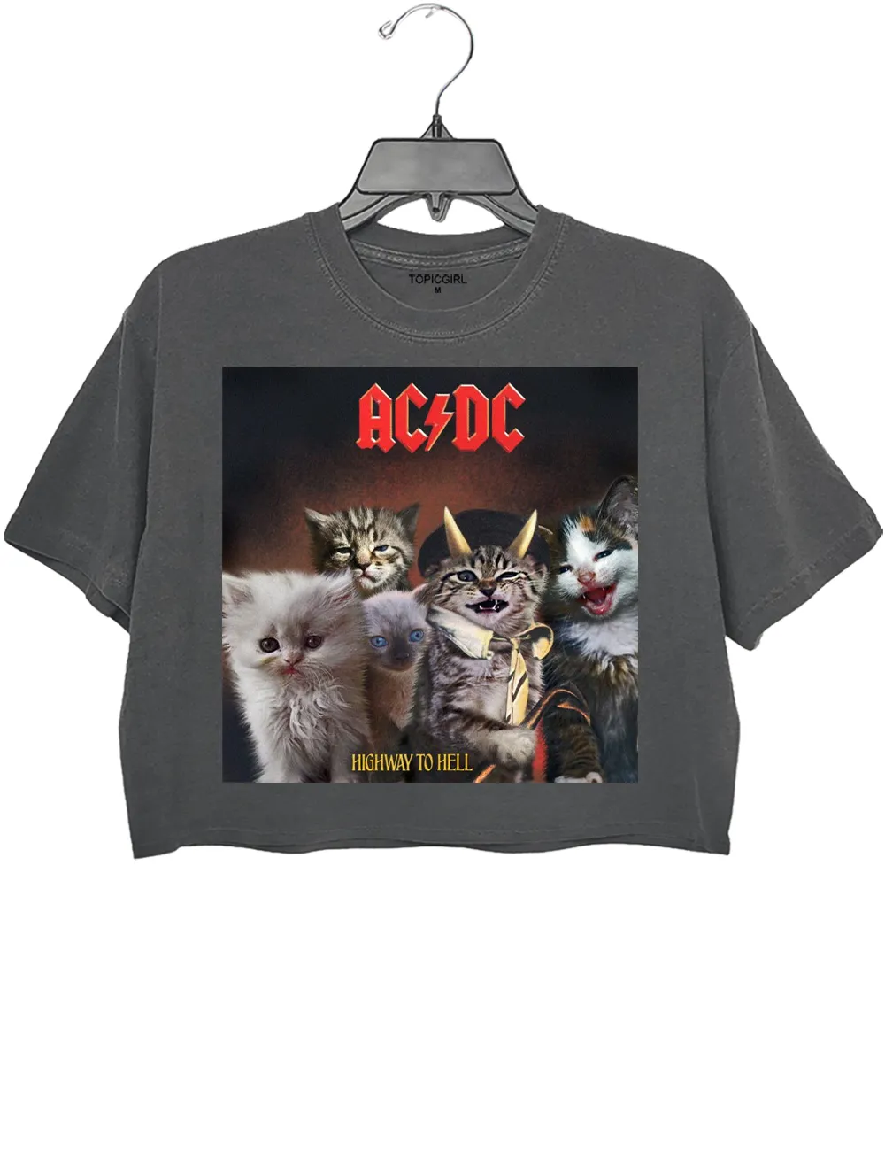 AC/DC Highway to Hell Crop Top sold by Topic Girl product image thumbnail 3