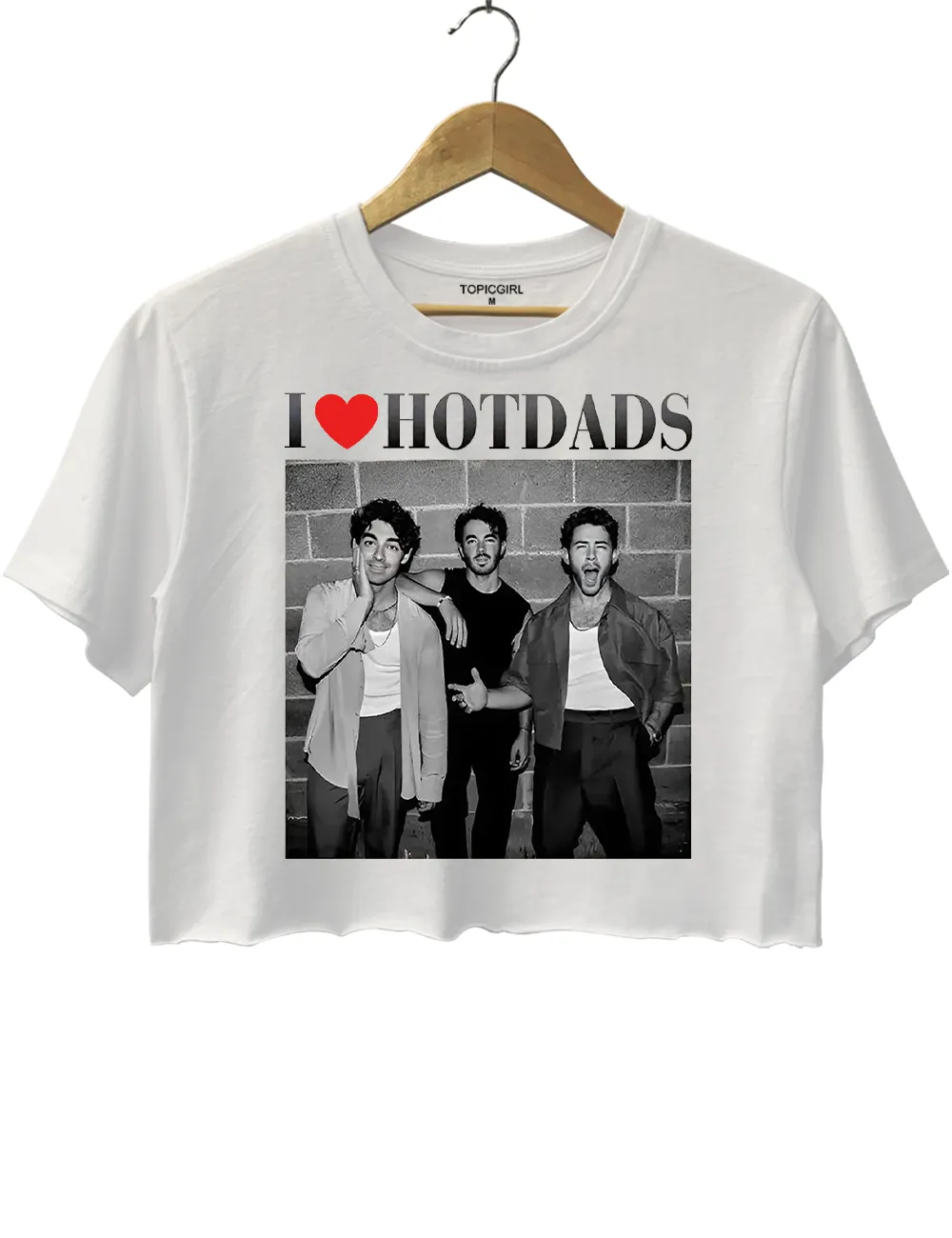 I Love Hot Dads In My Jonas Brothers Crop Top sold by Topic Girl product image thumbnail 2