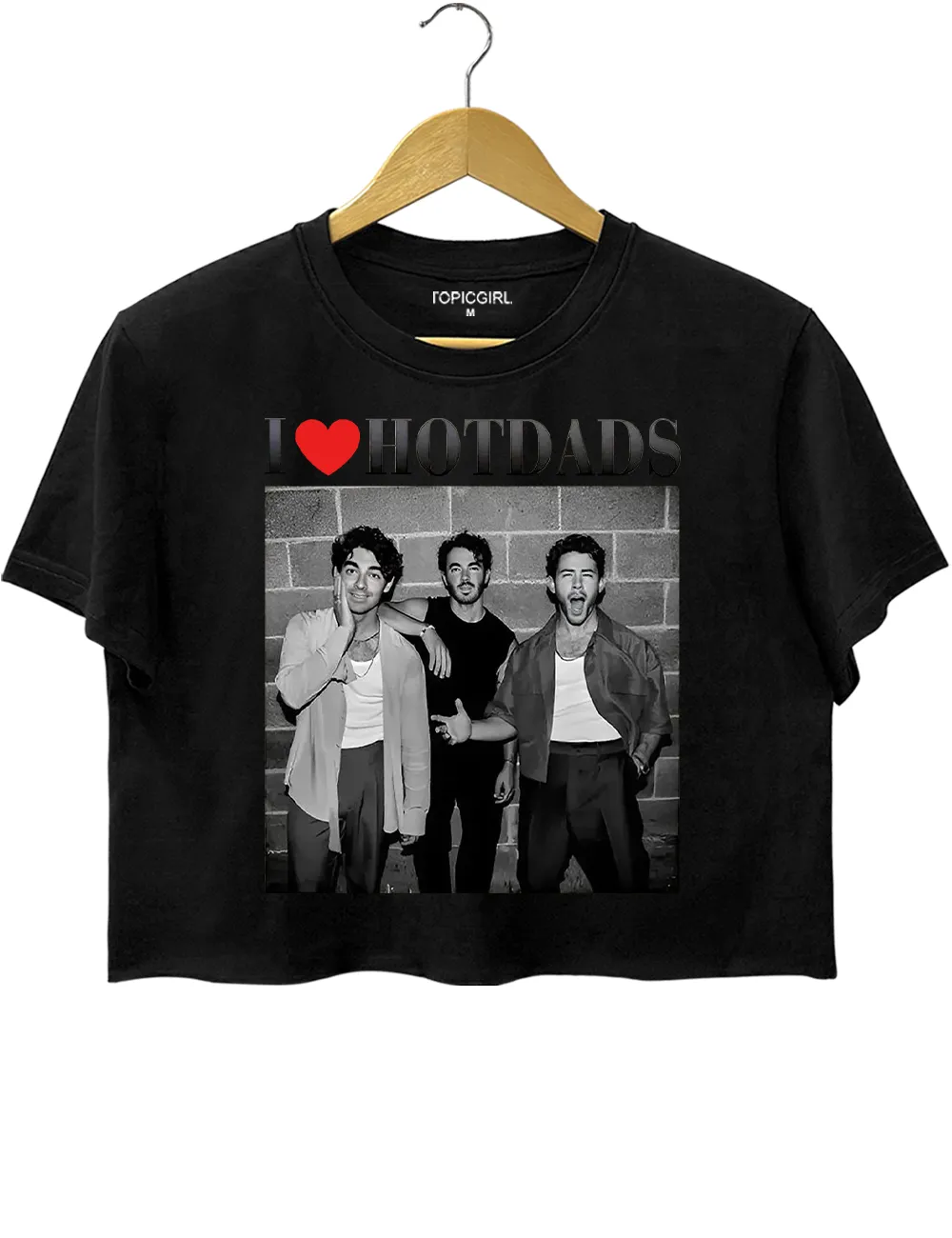 I Love Hot Dads In My Jonas Brothers Crop Top sold by Topic Girl product image thumbnail 3