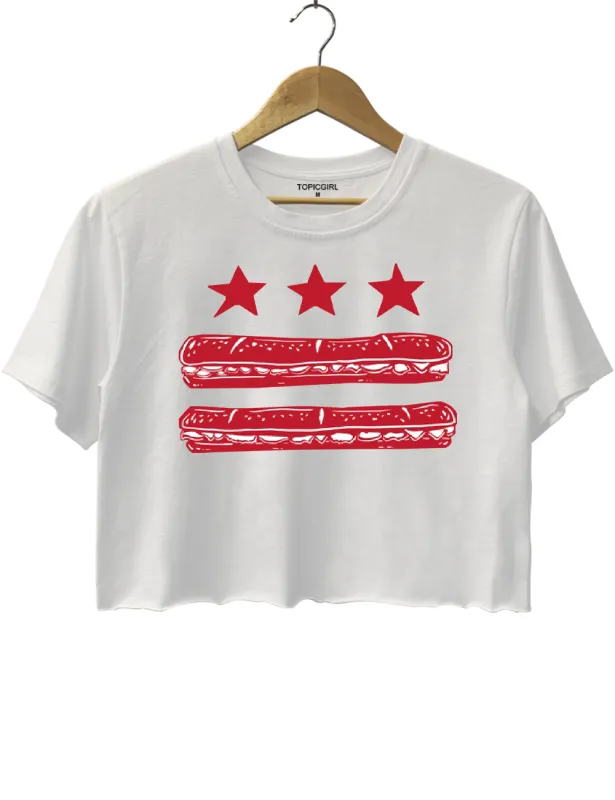 DC Sandwich Crop Top sold by Topic Girl