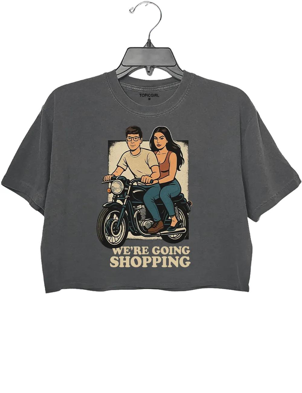 Km K & Sam A Going shopping Crop Top sold by Topic Girl product image thumbnail 3