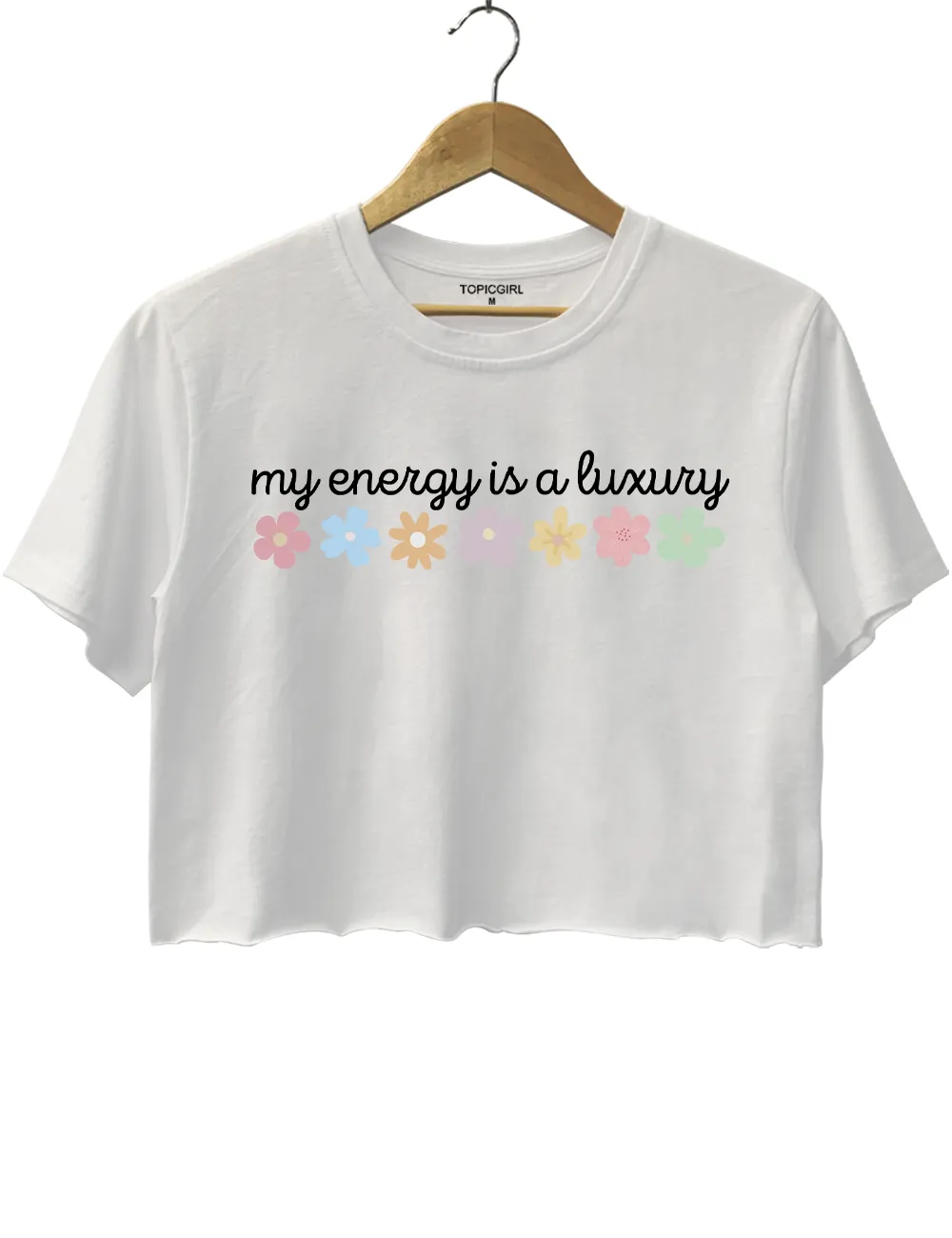 My Energy ls A Luxury Crop Top sold by Topic Girl product image thumbnail 2