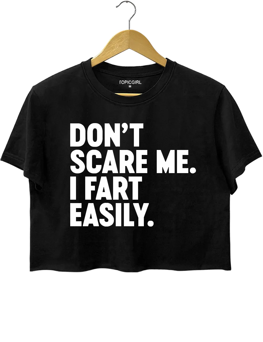Don't Scare Me l Fart Easily Crop Top sold by Topic Girl product image thumbnail 3