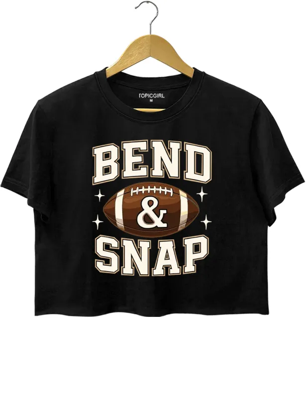 Bend and Snap Womens Football Crop Top sold by Topic Girl