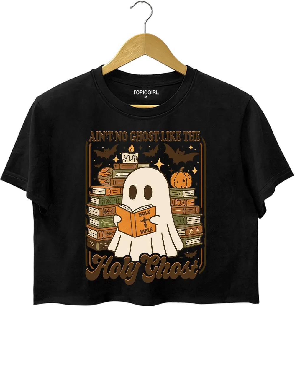 Ain't No Ghost Like the Holy Ghost Crop Top sold by Topic Girl product image thumbnail 2