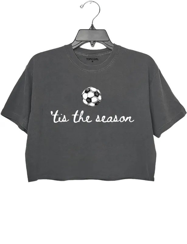 Tis The Season Soccer Ball Crop Top sold by Topic Girl