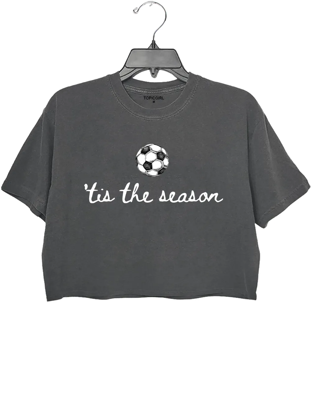 Tis The Season Soccer Ball Crop Top sold by Topic Girl