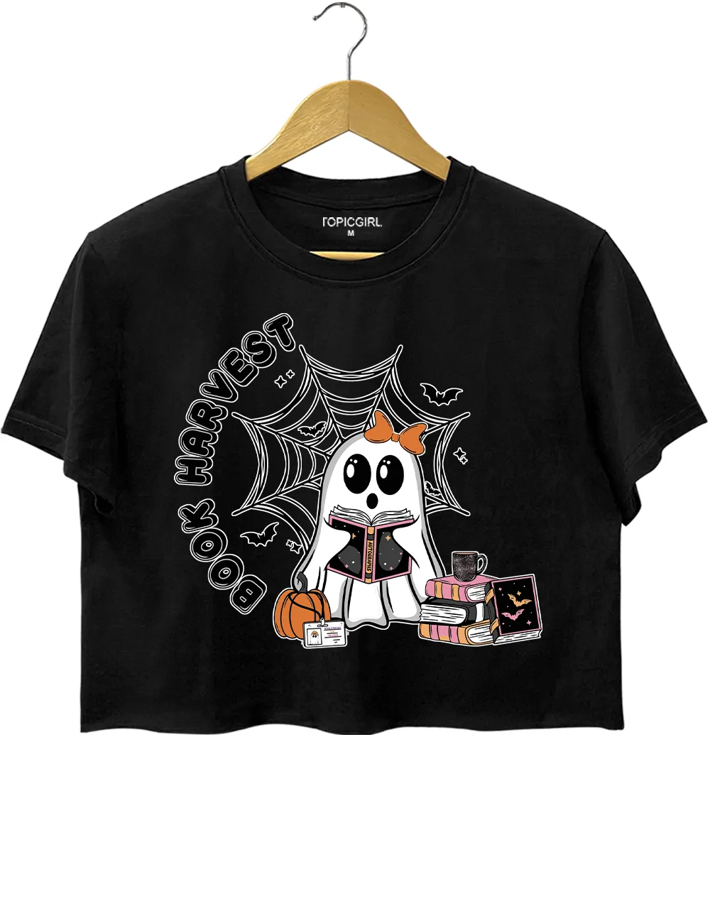 Book Harvest Crop Top sold by Topic Girl product image thumbnail 3