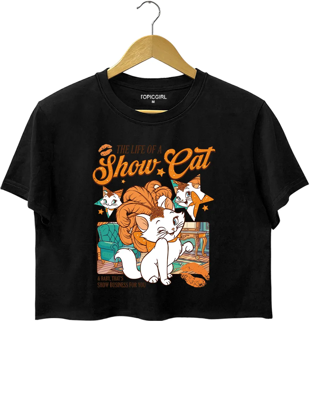 The Life Of A ShowCat Crop Top sold by Topic Girl product image thumbnail 3