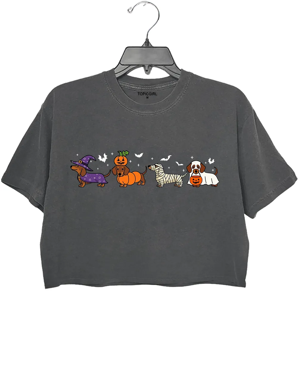 Halloween Dachshund Crop Top sold by Topic Girl product image thumbnail 2