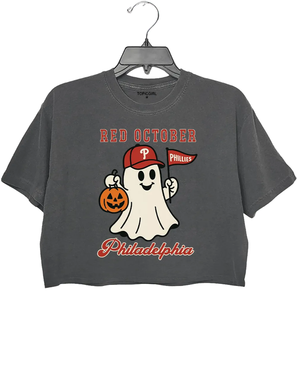 Red October Halloween Ghost Philadelphia Baseball sold by Topic Girl