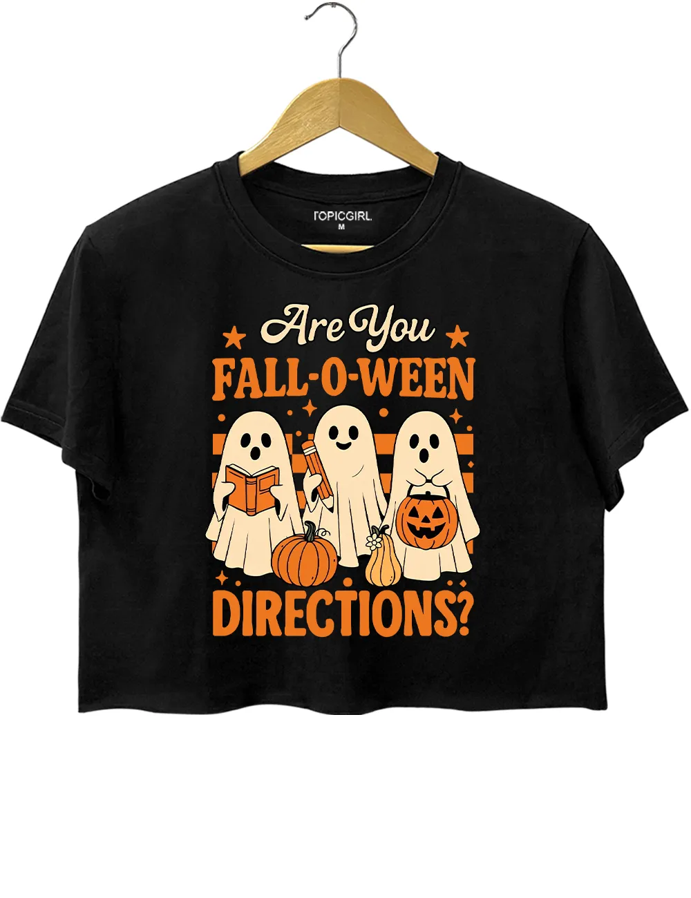 Are You Fall O Ween Directions Crop Top sold by Topic Girl product image thumbnail 3