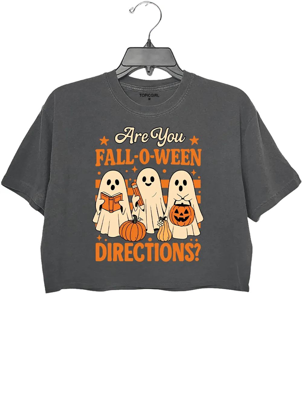 Are You Fall O Ween Directions Crop Top sold by Topic Girl