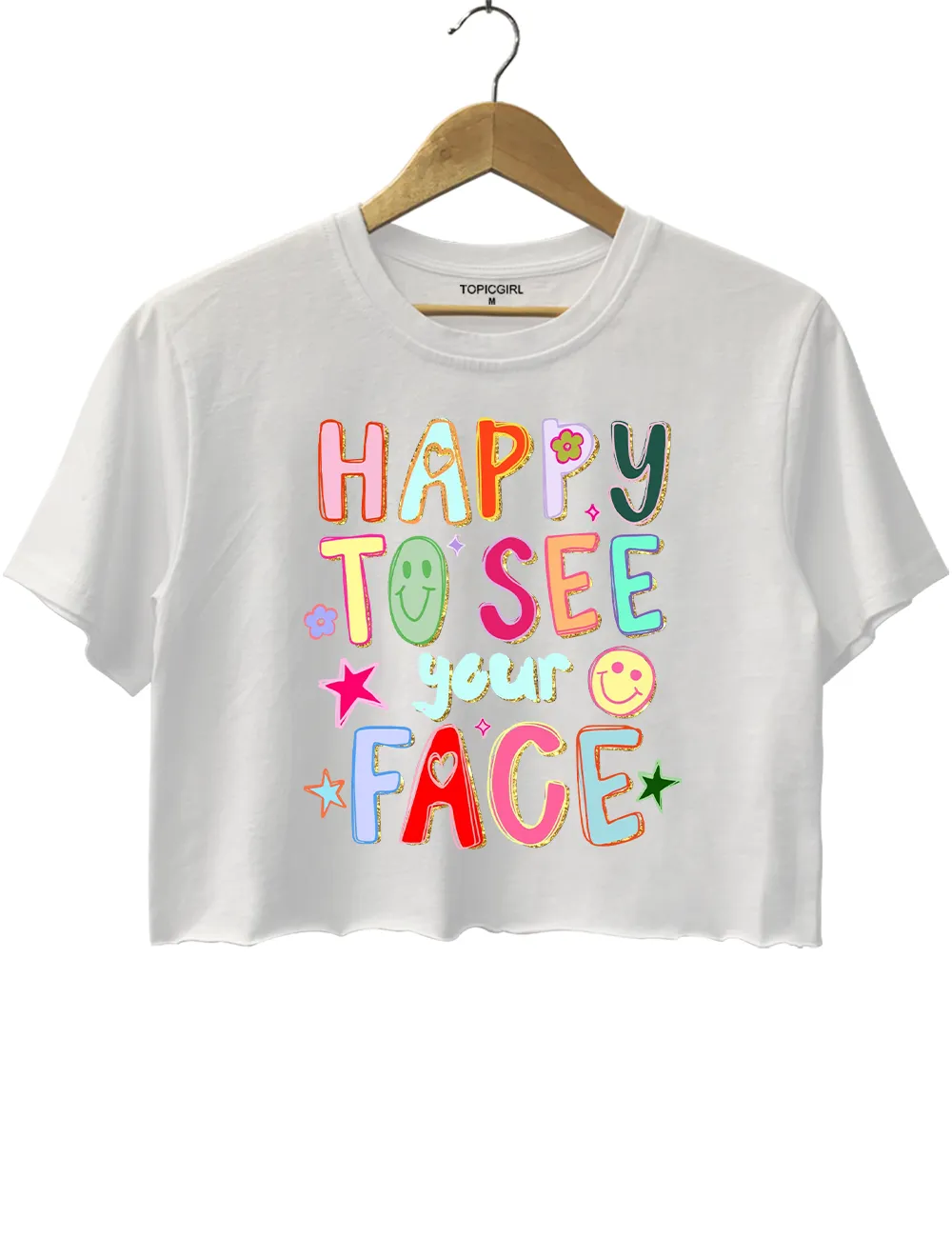 Happy To See Your Face Crop Top sold by Topic Girl product image thumbnail 2