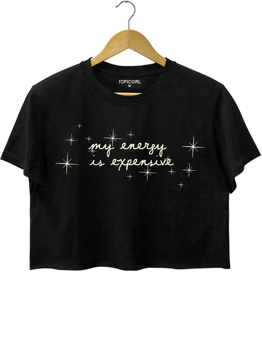 My Energy ls Expensive Crop Top sold by Topic Girl product image thumbnail 3