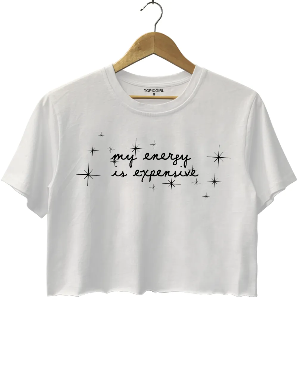 My Energy ls Expensive Crop Top sold by Topic Girl product image thumbnail 2