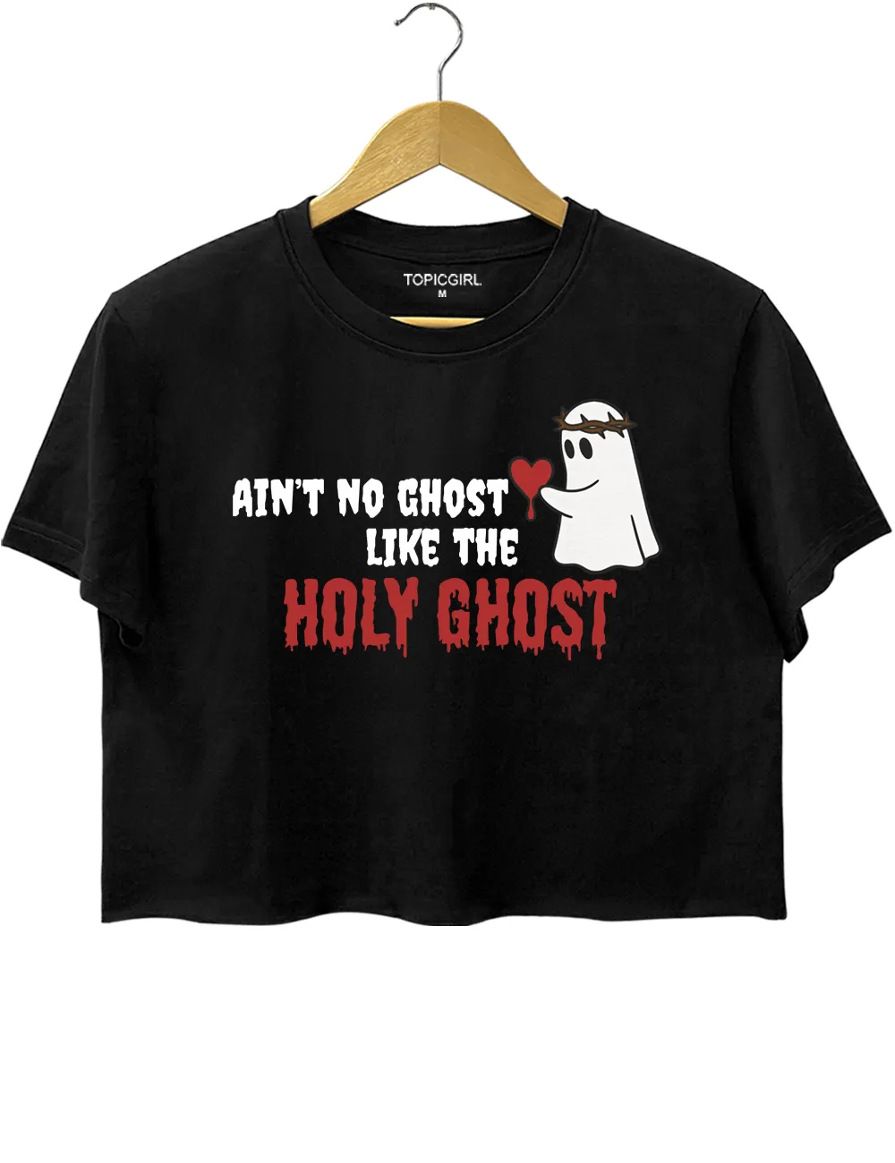Holy Ghost Lover Crop Top sold by Topic Girl product image thumbnail 3