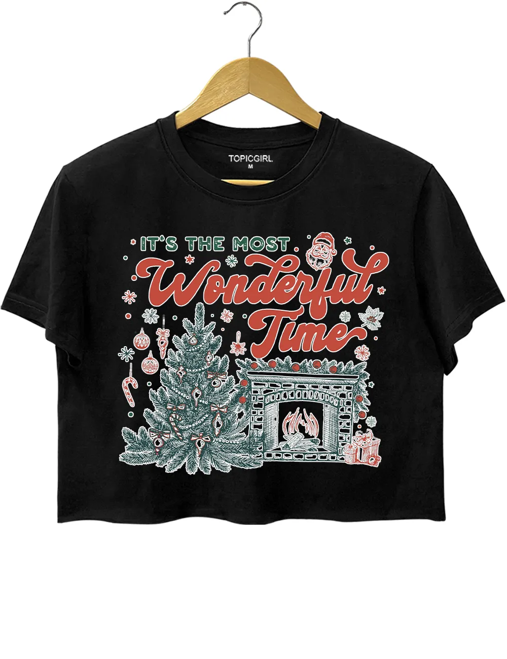 Christmas Time Crop Top sold by Topic Girl product image thumbnail 3