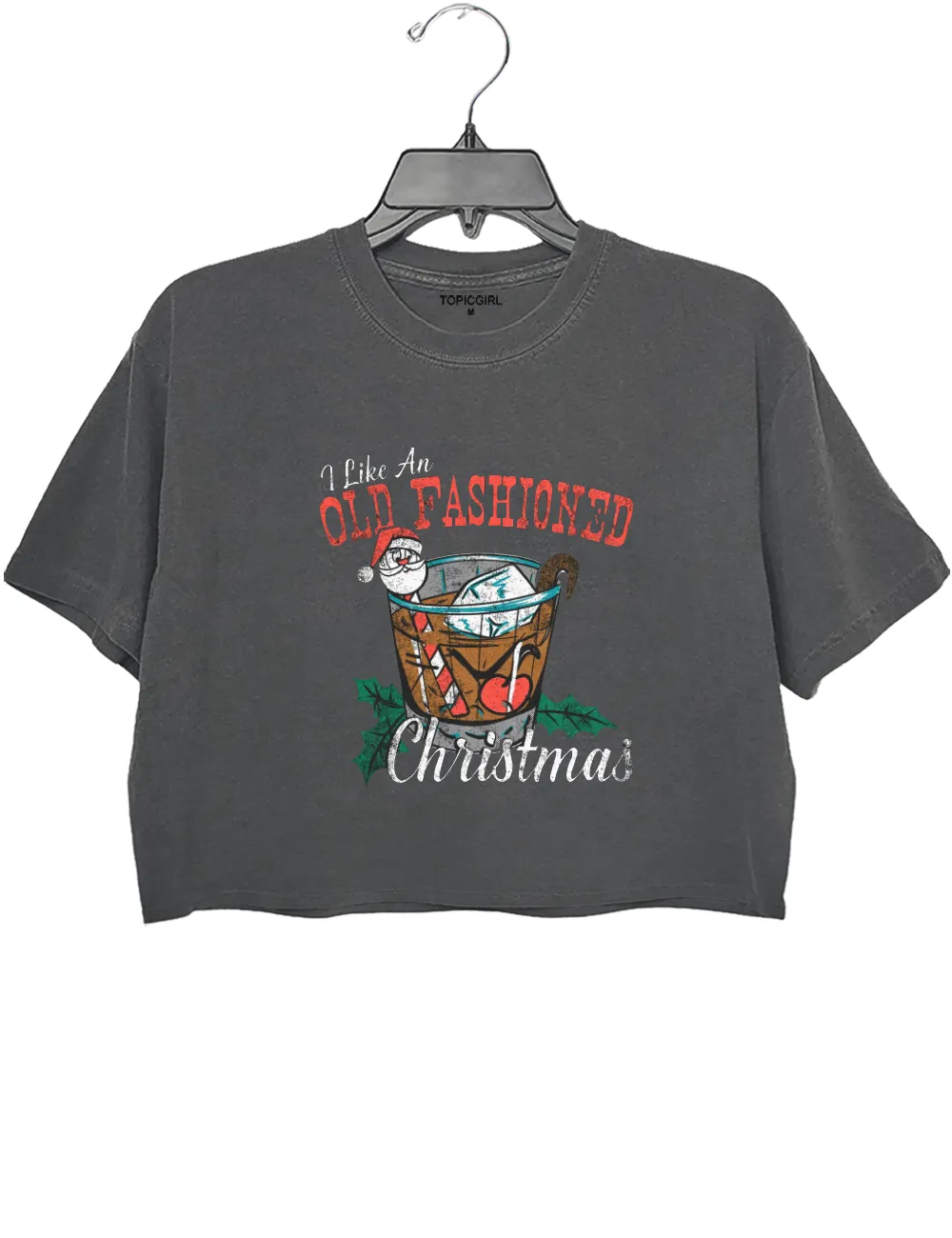I Like An Old Fashioned Christmas Crop Top sold by Topic Girl product image thumbnail 2