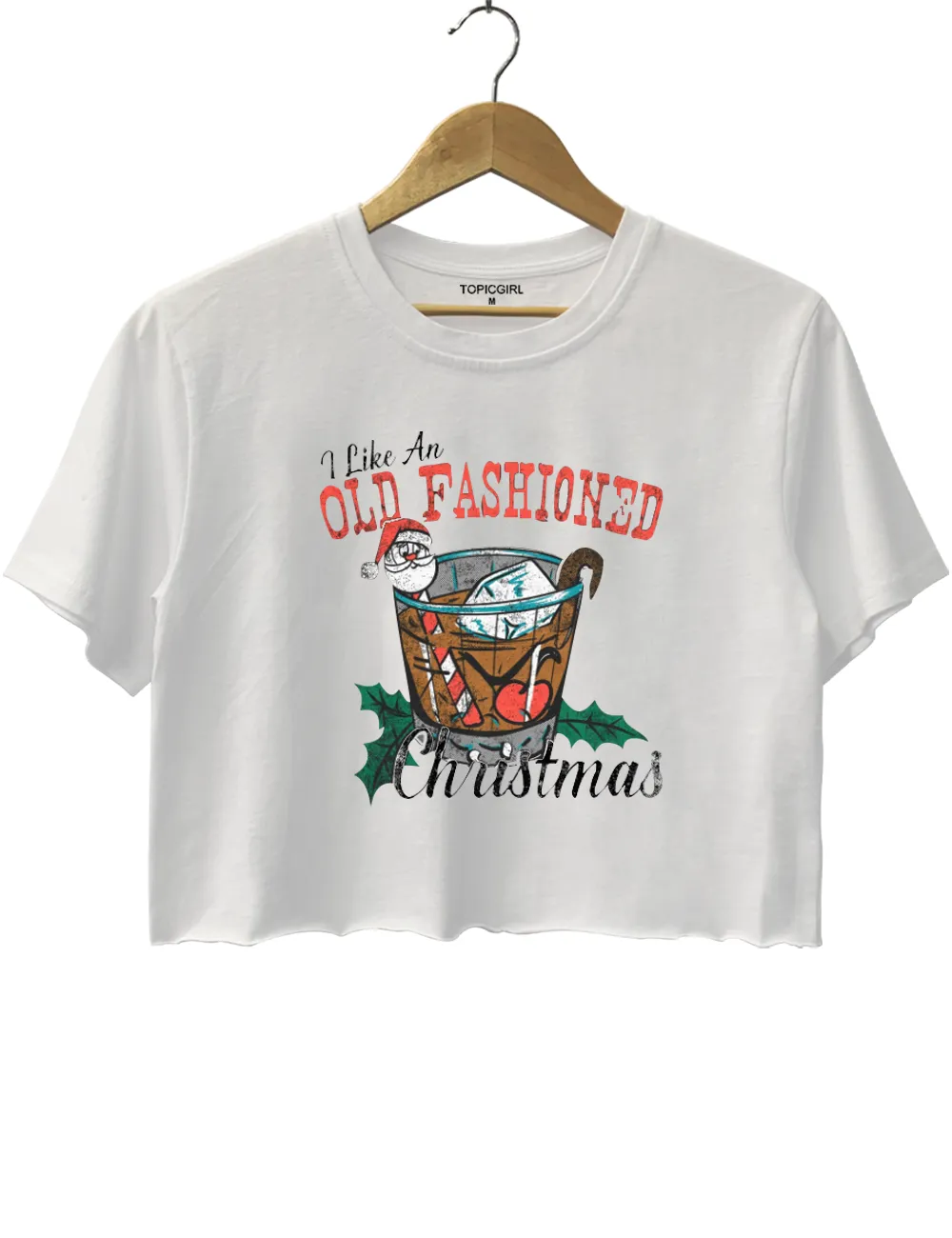 I Like An Old Fashioned Christmas Crop Top sold by Topic Girl product image thumbnail 3