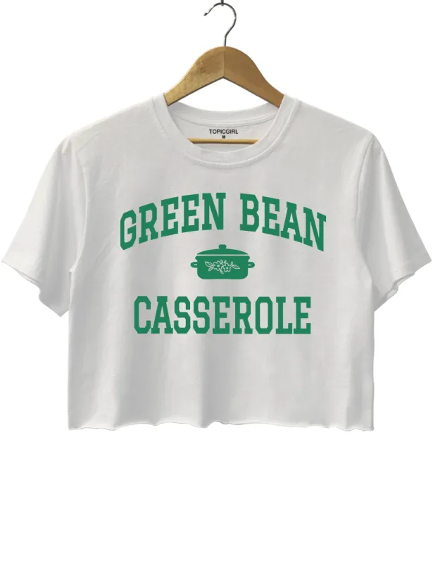 Green Bean Casserole Funny Thanksgiving Crop Top sold by Topic Girl