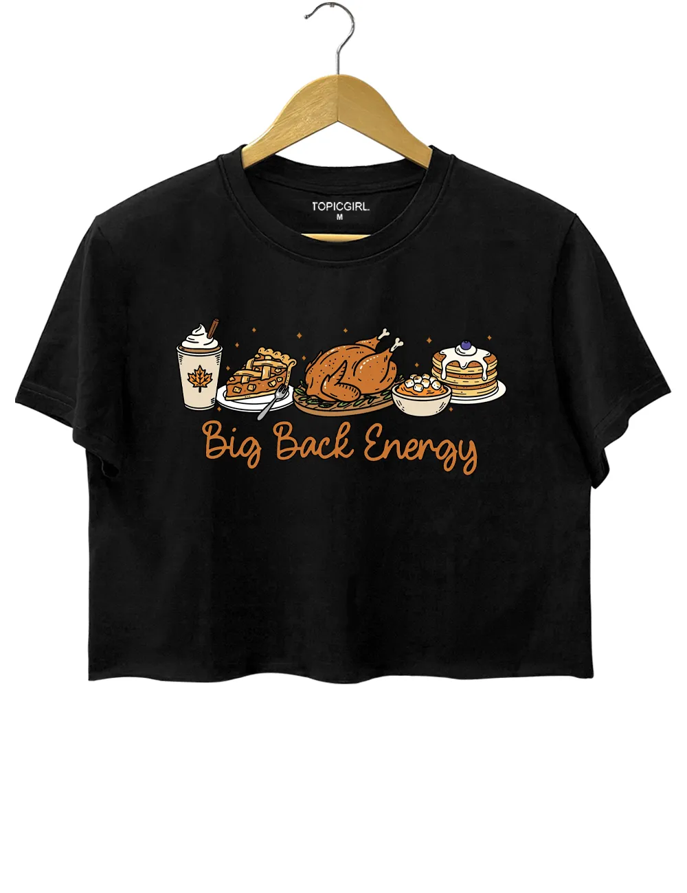 Thanksgiving Big Back Energy Crop Top sold by Topic Girl product image thumbnail 2