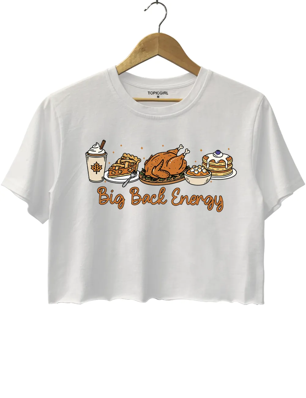 Thanksgiving Big Back Energy Crop Top sold by Topic Girl product image thumbnail 3