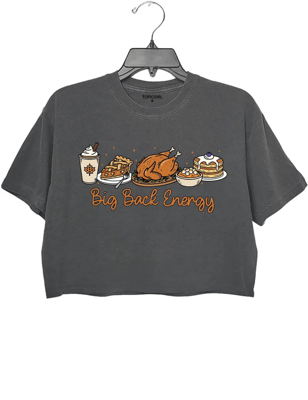 Thanksgiving Big Back Energy Crop Top sold by Topic Girl