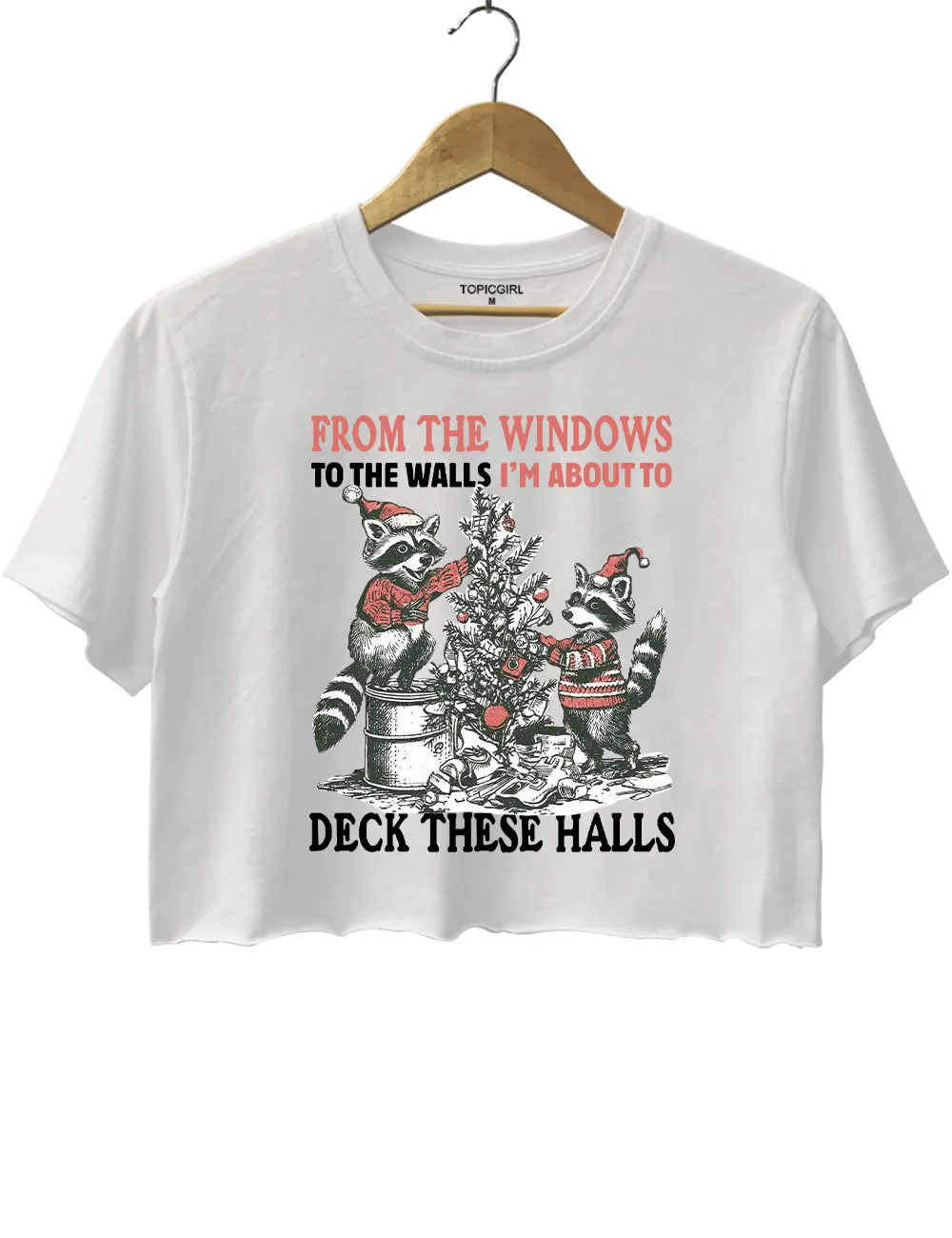 From The Windows To The Walls I'm About To Deck These Halls Crop Top sold by Topic Girl product image thumbnail 2