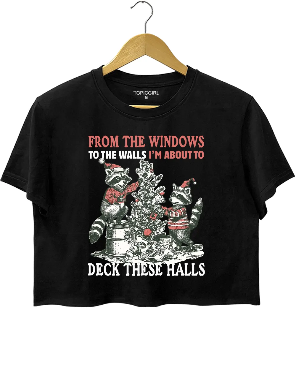 From The Windows To The Walls I'm About To Deck These Halls Crop Top sold by Topic Girl product image thumbnail 3