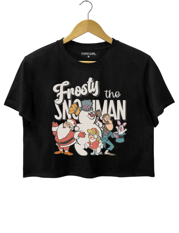 Christmas Frosty The Snowman Crop Top sold by Topic Girl