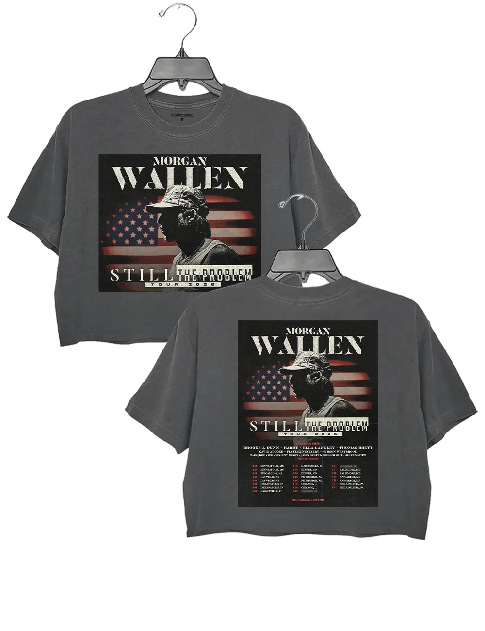 Morgan Wallen Still The Problem Tour 2026 Crop Top sold by Topic Girl product image thumbnail 3