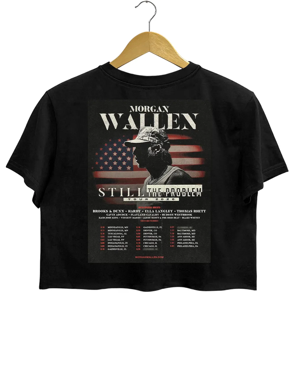 Morgan Wallen Still The Problem Tour 2026 Crop Top sold by Topic Girl product image thumbnail 4