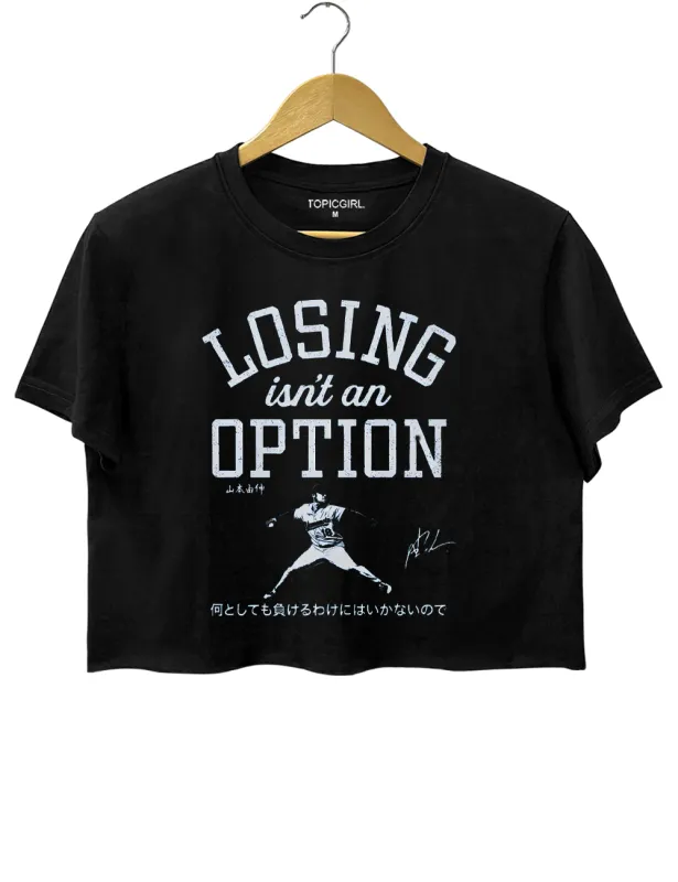 Losing Isn't An Option Crop Top sold by Topic Girl