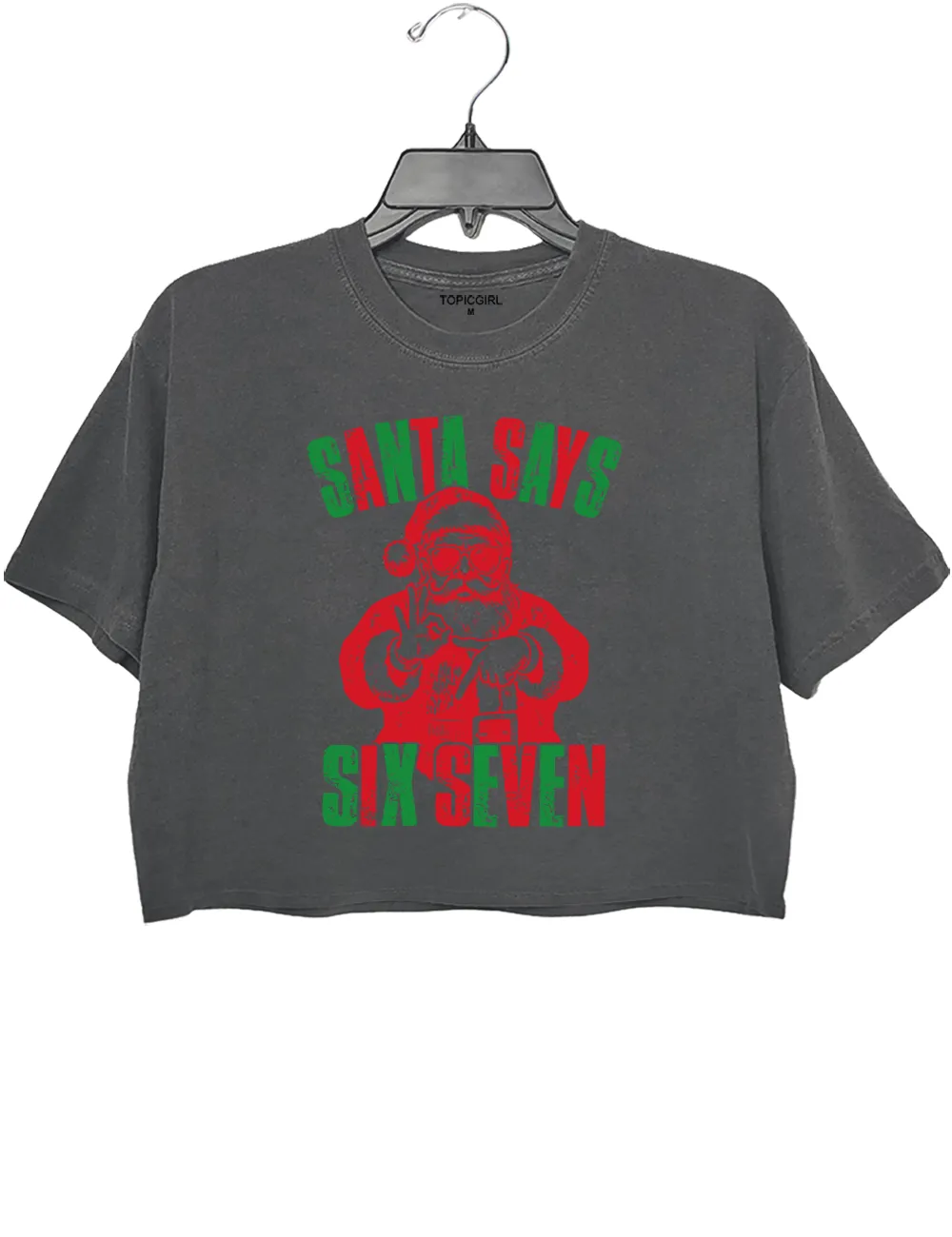 Santa Six Seven Crop Top sold by Topic Girl product image thumbnail 2