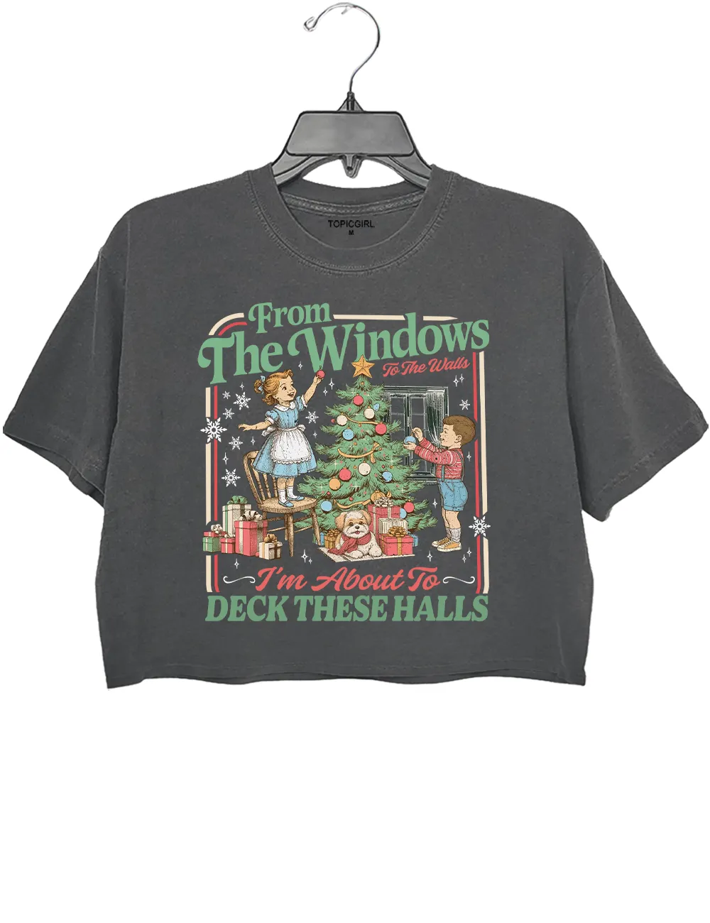 From The Windows To The Walls I'm About To Deck These Halls Crop Top sold by Topic Girl