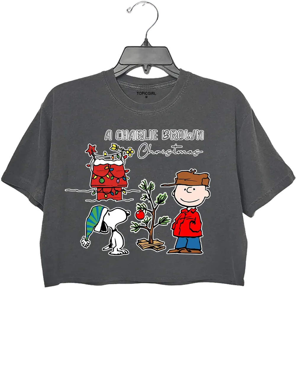 Christmas Peanuts Crop Top sold by Topic Girl product image thumbnail 3