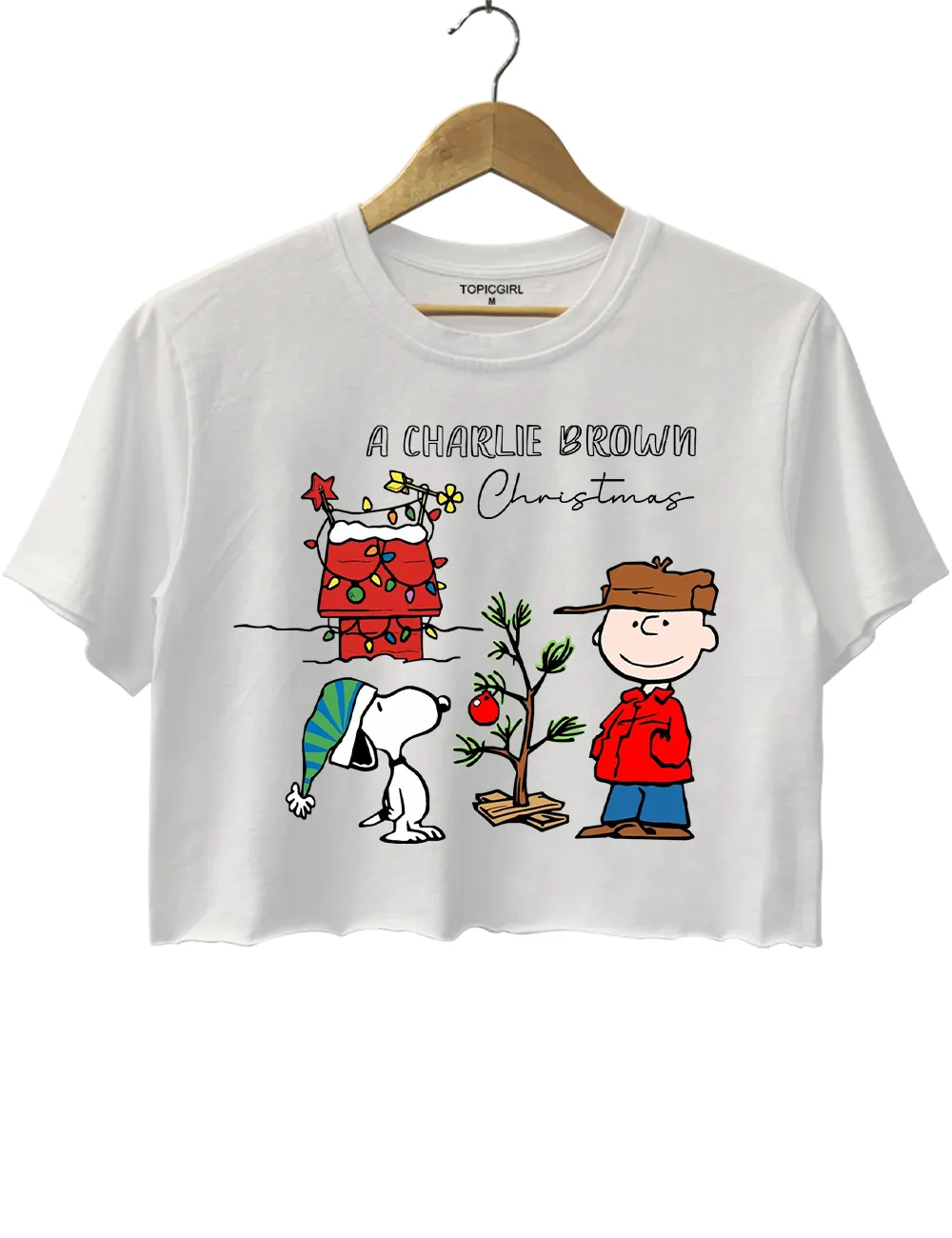 Christmas Peanuts Crop Top sold by Topic Girl product image thumbnail 2