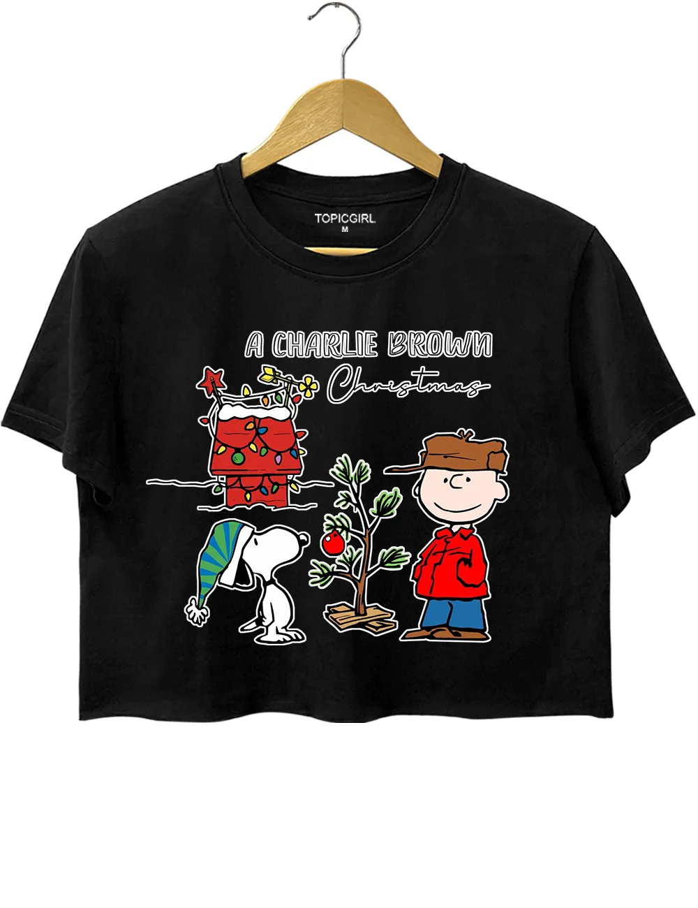 Christmas Peanuts Crop Top sold by Topic Girl
