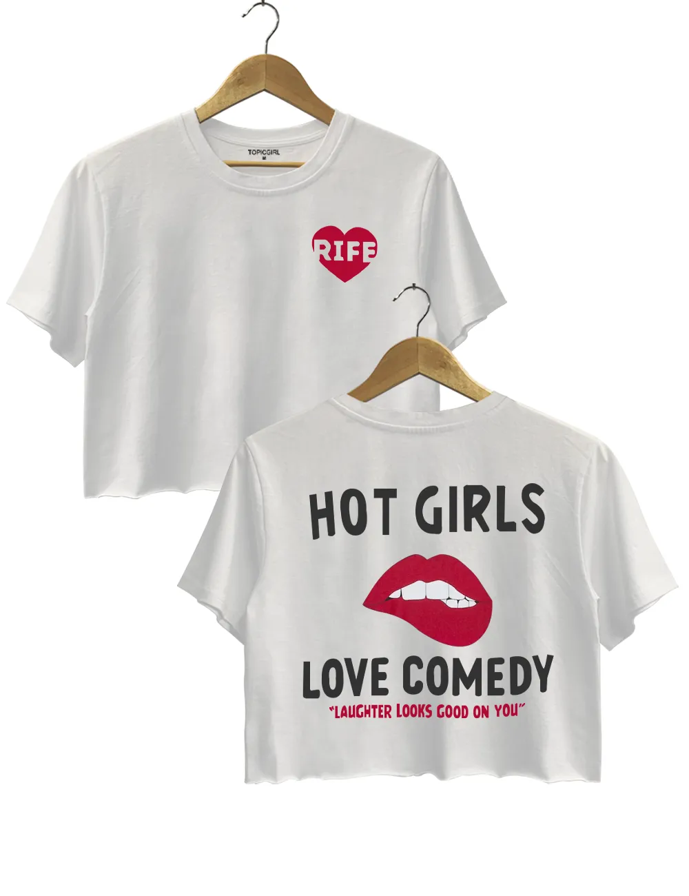 Hot Girls Love Comedy Crop Top sold by Topic Girl
