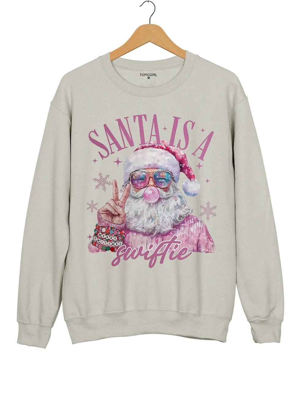 Santa Is A Swiftie Sweatshirt sold by Topic Girl product image thumbnail 2