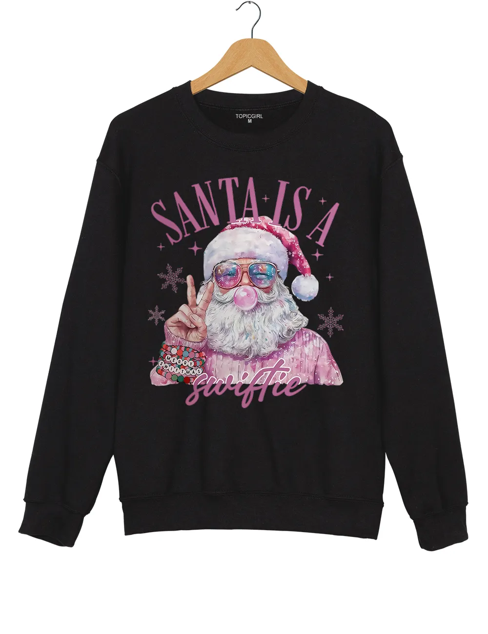 Santa Is A Swiftie Sweatshirt sold by Topic Girl product image thumbnail 3