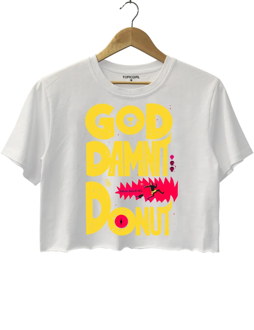 Dungeon Crawler Carl God damnit Donut Crop Top sold by Topic Girl product image thumbnail 3