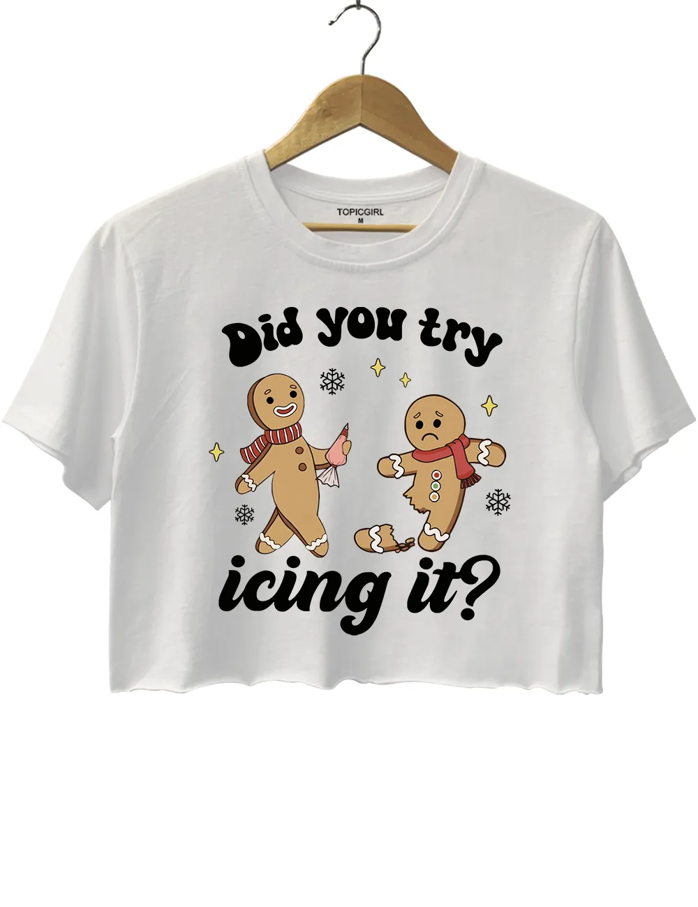 Try lcing it Funny Christmas Crop Top sold by Topic Girl product image thumbnail 2