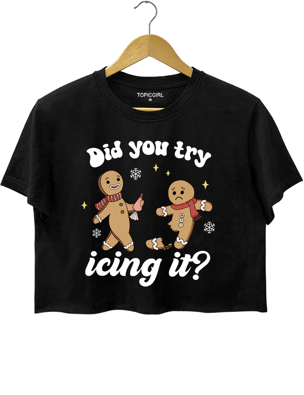 Try lcing it Funny Christmas Crop Top sold by Topic Girl product image thumbnail 3