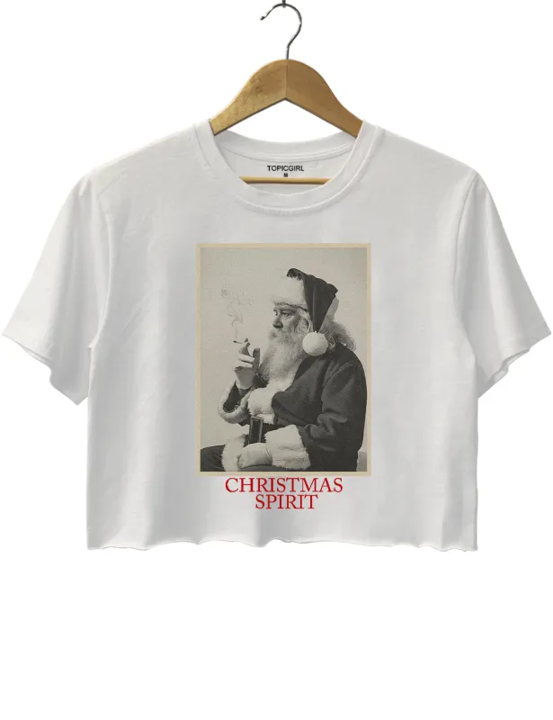 Christmas Spirit Crop Top sold by Topic Girl
