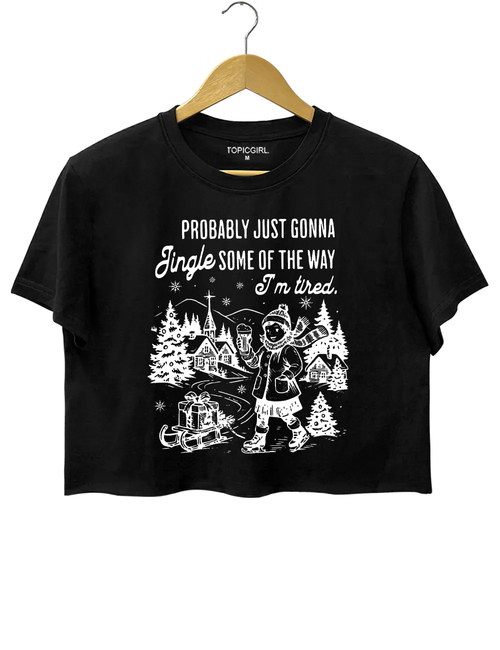 Probably Just Gonna Jingle Crop Top sold by Topic Girl product image thumbnail 2