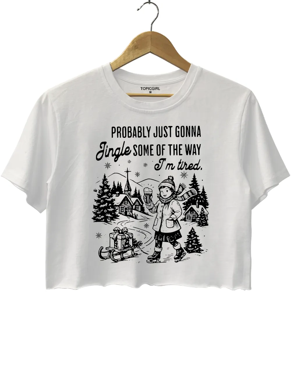 Probably Just Gonna Jingle Crop Top sold by Topic Girl