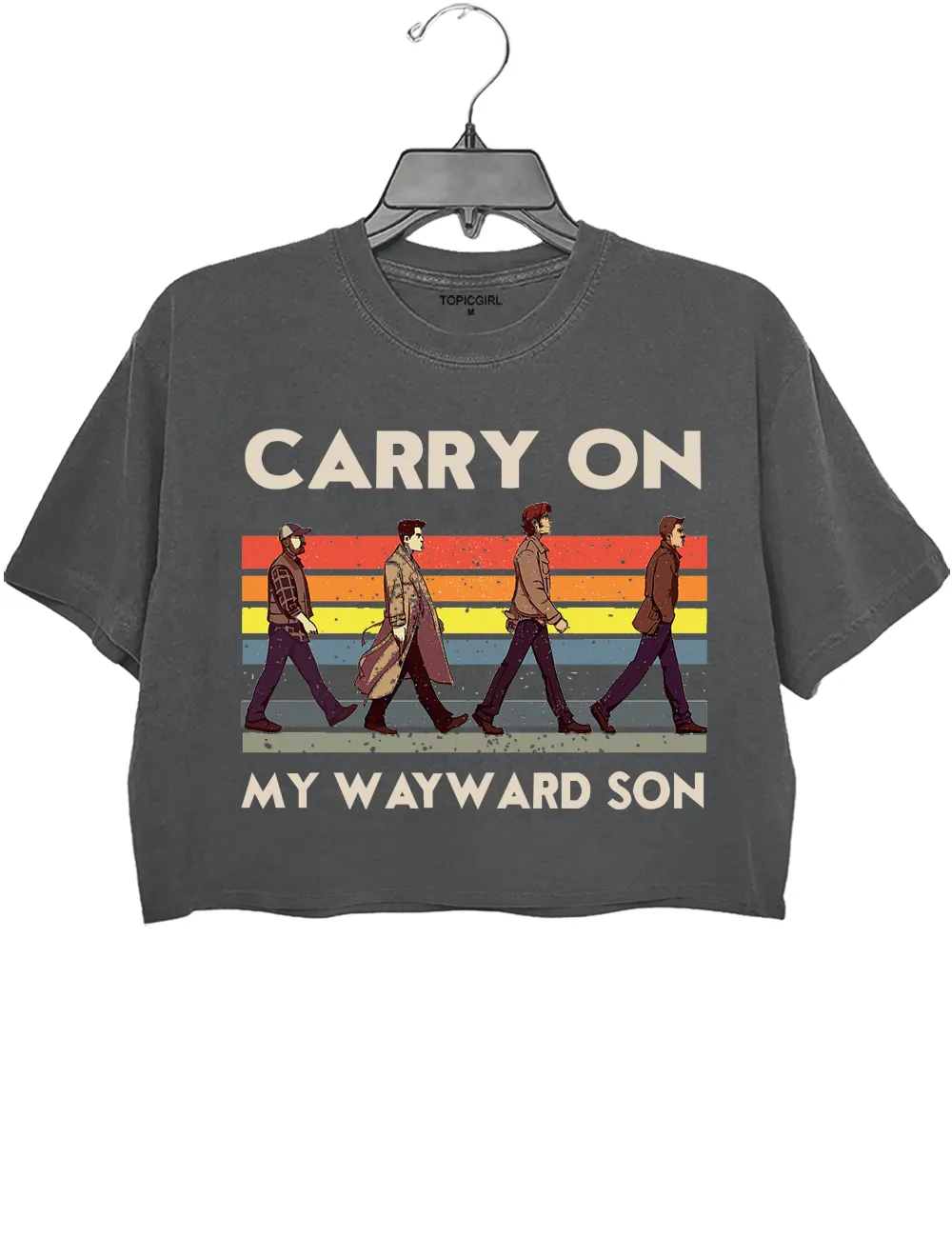 Supernatural Carry On My Wayward Son Crop Top sold by Topic Girl product image thumbnail 3