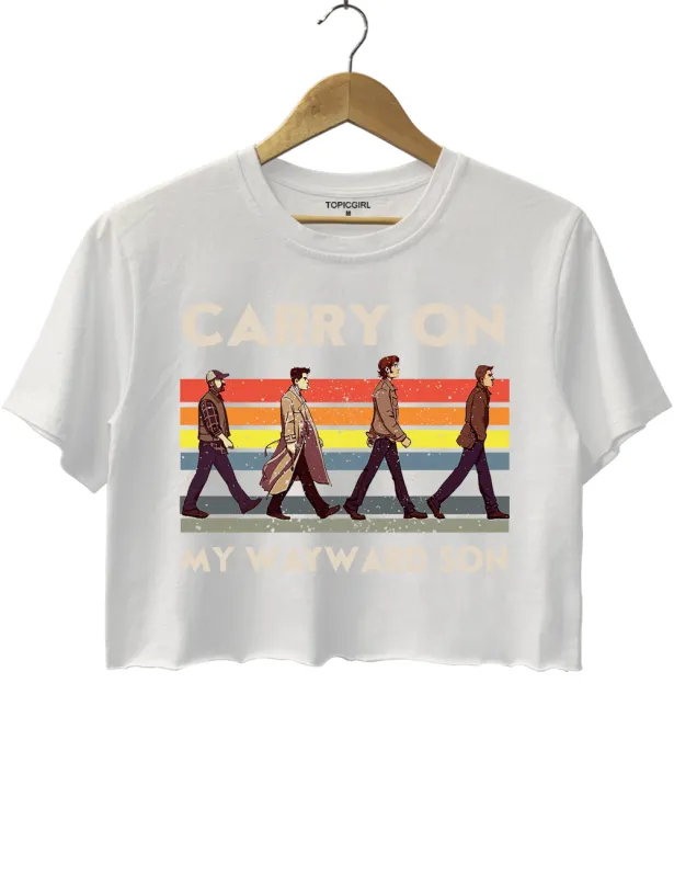Supernatural Carry On My Wayward Son Crop Top sold by Topic Girl